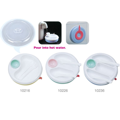 STAY WARM DISH FEEDING DISH  WITH SPOON & FORK